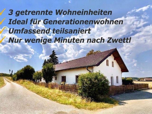MEHR PLATZ FÜRS LEBEN | Großzügiges Bauernhaus | 3 Wohneinheiten | Teilsaniert | Garten | Terrasse | 4 Garagen