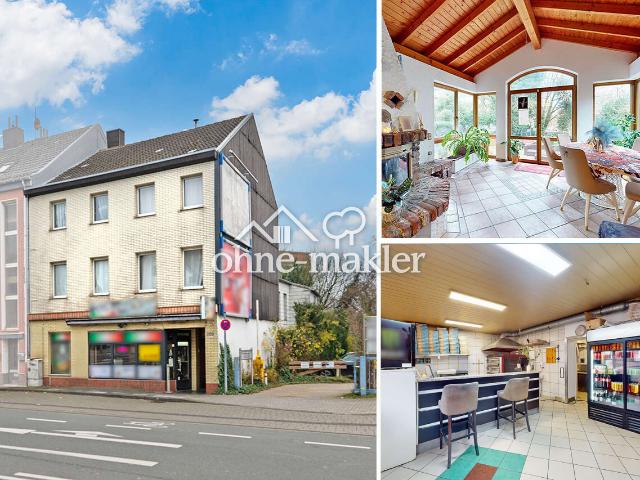 Mehrfamilienhaus mit Pizzeria, 3 Wohnungen & großem Grundstück