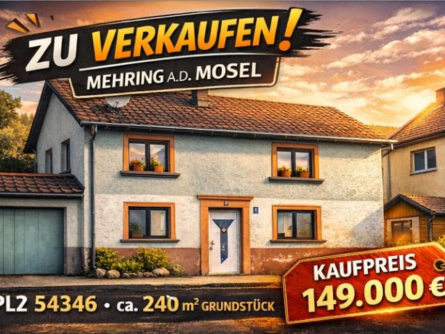 Mehring a.d. Mosel Handwerker aufgepasst zentral gelegenes Doppelhaus/Reiheneckhaus mit Ausbaupotential
