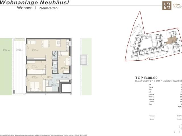 Top 2 Mein Zuhause in Premstätten. Stilvolle Erdgeschosswohnung mit Terrasse & Garten | Rohbau Bereits Fertiggestellt Nutzen sie Jetzt noch die Möglichkeit, Ausgewählte Ausstattungsdetails nach Ihren Persönlichen Vorstellungen zu Gestalten