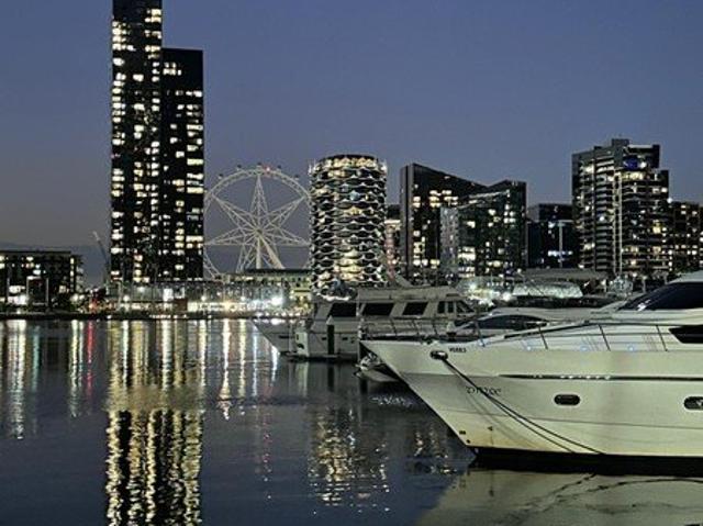 Melbourne Waterfront Lifestyle Sunset over Yarra River