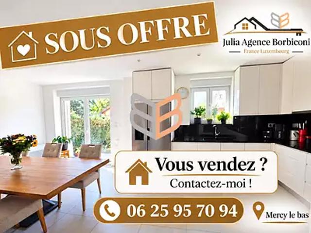 Mercy le Bas 54960 Achat / Vente maison 5 pièces t5 terrasse garage