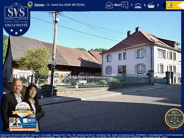 Metzeral 68380 Achat / Vente maison 7 pièces t7