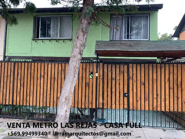Metro Las Rejas casa Full 5d+3b Quincho psj Cerrado Seguro