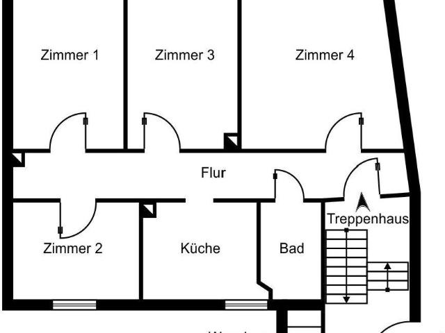 MFH Altbau mit Hinterhaus BJ 1993 in Frankfurt, 100% Leerstand