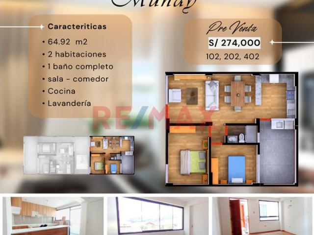 Mini Departamento En Pre Venta Urb Ttio 2Do Piso Interior