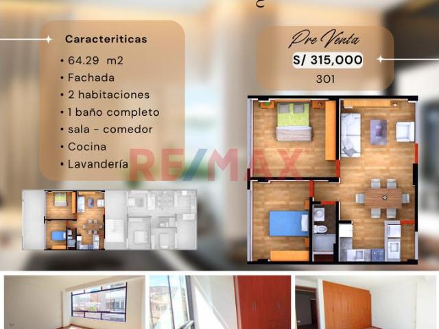 Mini Departamento En Pre Venta Urb Ttio 64.29 M2 Residencial Munay