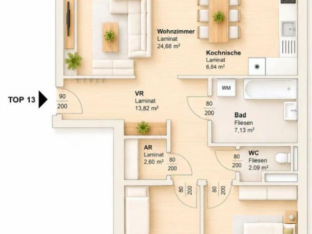 MIETAKTION BIS 01.10.2026 | 3 Zimmerwohnung mit großer Loggia