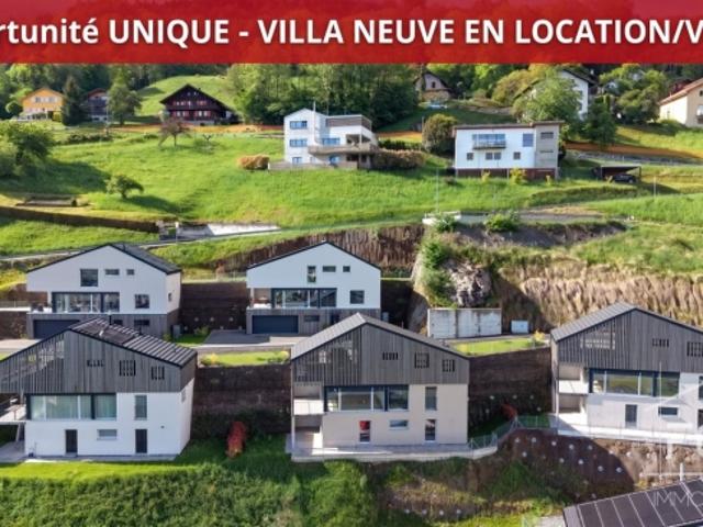 MIETKAUF Neue freistehende Villa mit 4,5 Zimmern und wunderschönem Blick auf die Ebene