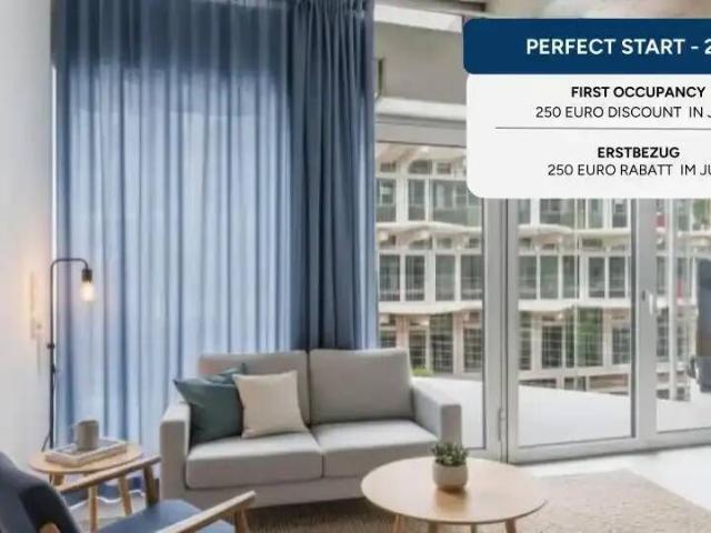 Mietrabatt Erstbezug: 2 Zimmer Wohnung mit EBK & Balkon, 5 Min. zur U5