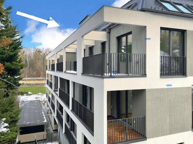 Mietwohnung mit Stiftsblick von der 25m² großen Terrasse