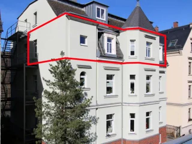 Mietwohnungen ✓ 355 € Kaltmiete ✓ 70,35 m² Wohnfläche ⌖ 07973 Greiz, Leonhardtstraße 15