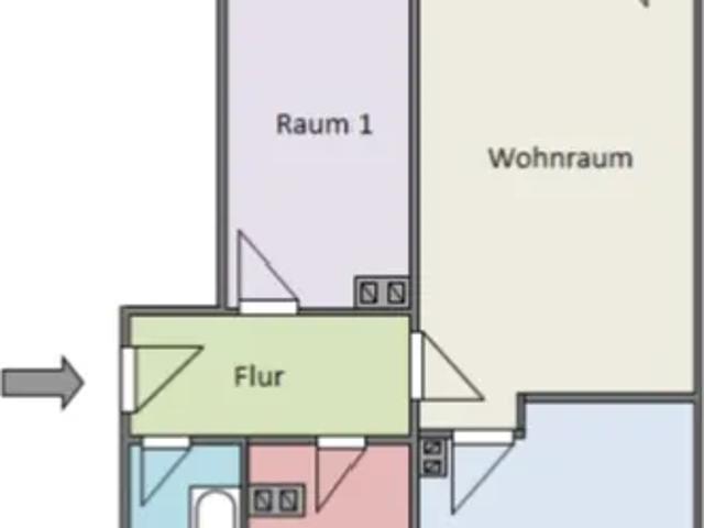 Mietwohnungen ✓ 315 € Kaltmiete ✓ 58,30 m² Wohnfläche ⌖ 08527 Plauen, Dörffelstraße 1