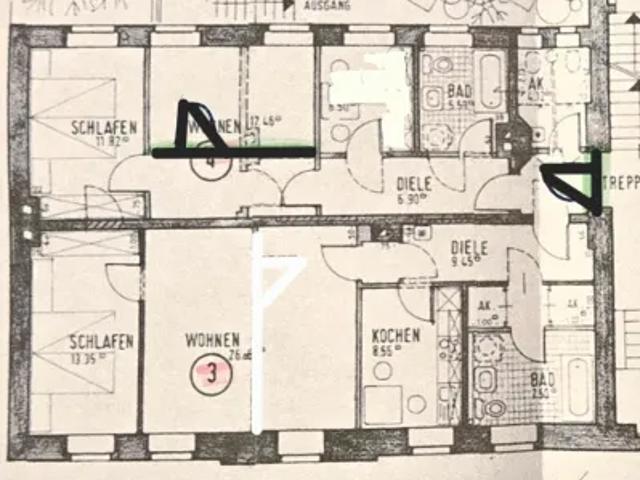 Mietwohnungen ✓ 580 € Kaltmiete ✓ 113 m² Wohnfläche ⌖ 08523 Plauen, Gartenstraße 20
