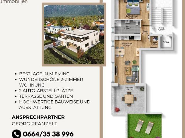 Mieming Hochwertige 2 Zimmer Wohnung in Bestlage zu verkaufen
