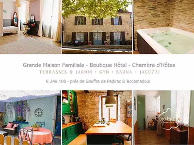 Miers 46500 Achat / Vente maison 16 pièces t16 jardin terrasse