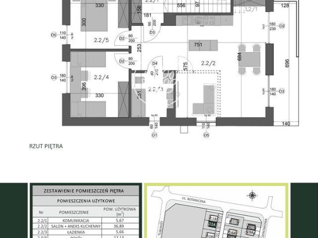 Mieszkanie na sprzedaż 3 pokoje bydgoski, 74,22 m2, 1 piętro