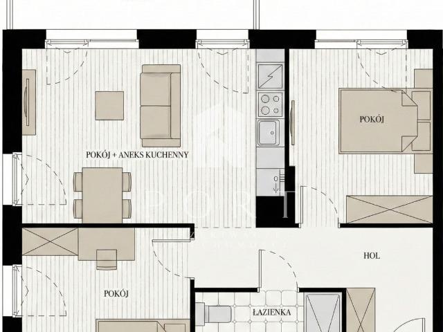 Mieszkanie na sprzedaż 3 pokoje Gdynia Wielki Kack, 56 m2, 3 piętro