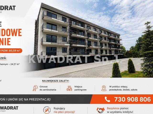 Mieszkanie na sprzedaż 3 pokoje Kępno, 60,59 m2, 1 piętro