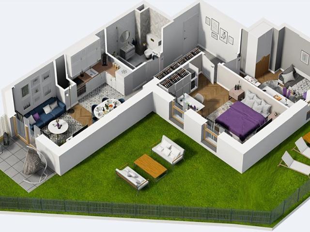 Mieszkanie na sprzedaż 3 pokoje Lublin Wrotków, 49,97 m2, parter