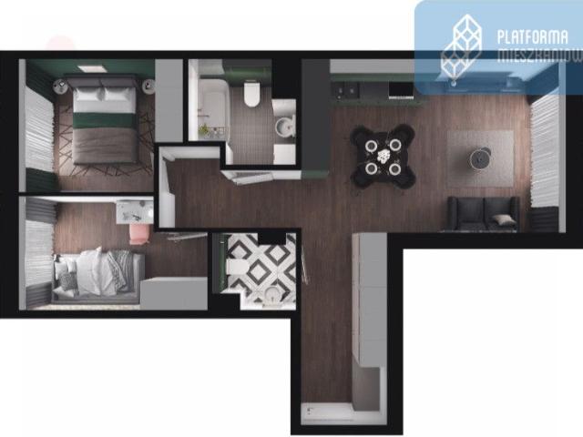 Mieszkanie na sprzedaż 3 pokoje Warszawa Białołęka, 56,32 m2, 1 piętro