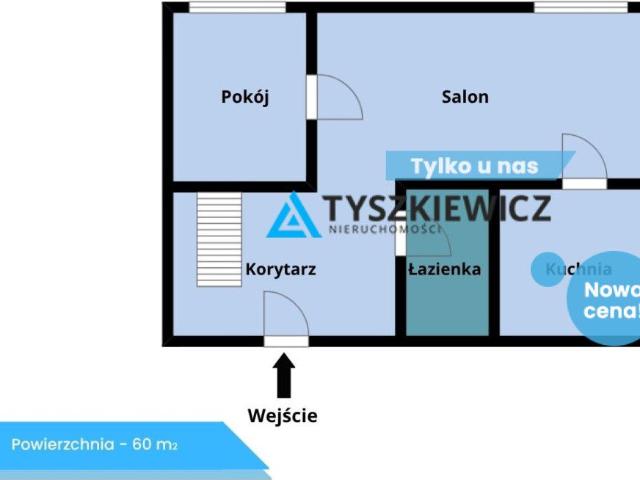 Mieszkanie na sprzedaż 3 pokoje Wejherowo, 60 m2, 2 piętro