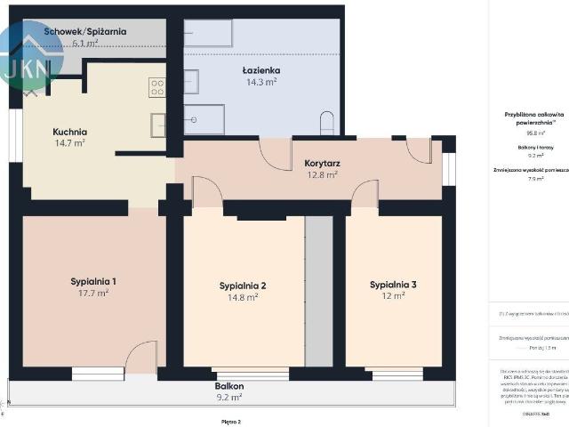 Mieszkanie na sprzedaż 3 pokoje Żywiec, 90 m2, 2 piętro