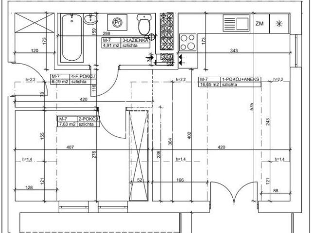 Mieszkanie na sprzedaż 2 pokoje Bydgoszcz Stary Fordon, 35,38 m2, 3 piętro