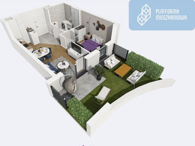 Mieszkanie na sprzedaż 2 pokoje Łódź, 34,85 m2, parter