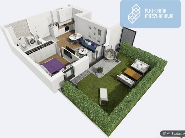 Mieszkanie na sprzedaż 2 pokoje Łódź, 38,32 m2, parter