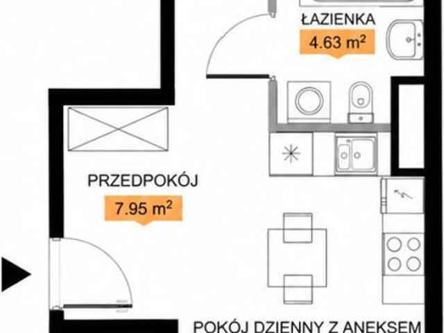Mieszkanie na sprzedaż 2 pokoje Łódź Widzew, 45,92 m2, 4 piętro