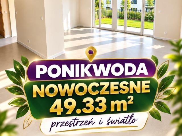 Mieszkanie na sprzedaż 2 pokoje Lublin Ponikwoda, 49,33 m2, parter