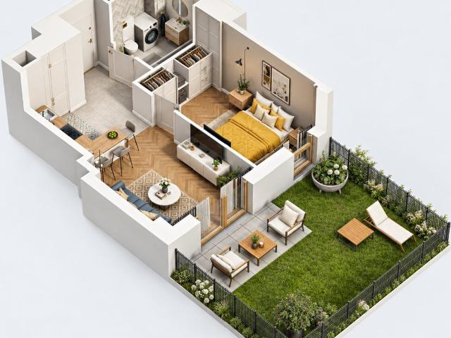 Mieszkanie na sprzedaż 2 pokoje Lublin Wrotków, 37,43 m2, parter
