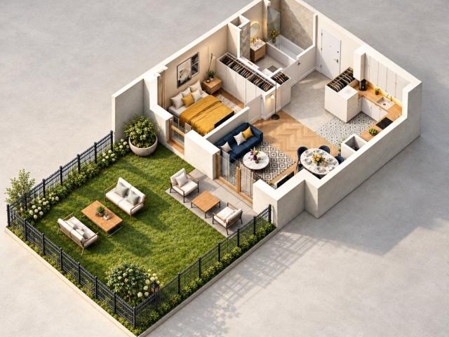 Mieszkanie na sprzedaż 2 pokoje Lublin Wrotków, 39,79 m2, parter