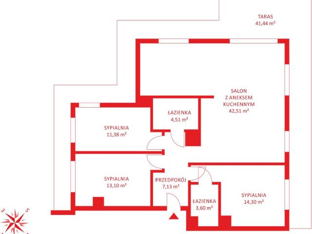 Mieszkanie na sprzedaż 4 pokoje Gdańsk Brzeźno, 96,53 m2, 4 piętro