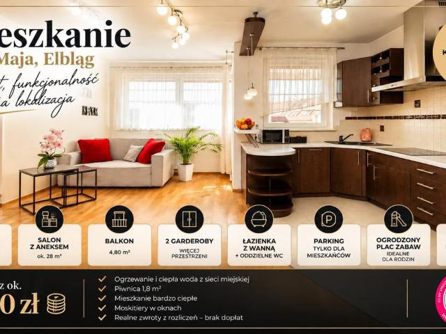 Mieszkanie na sprzedaż, Elbląg, 3 Maja