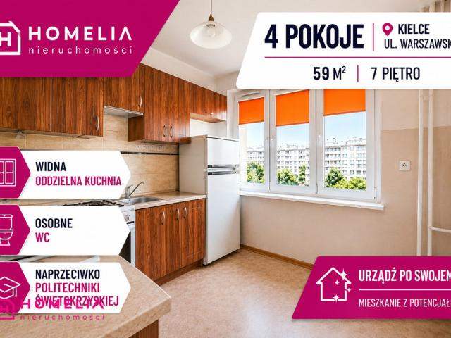 Mieszkanie na sprzedaż, Kielce, Warszawska