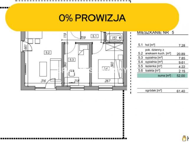 Mieszkanie na sprzedaż woj. małopolskie. Zawada, 600 600 PLN, 52,00 m2