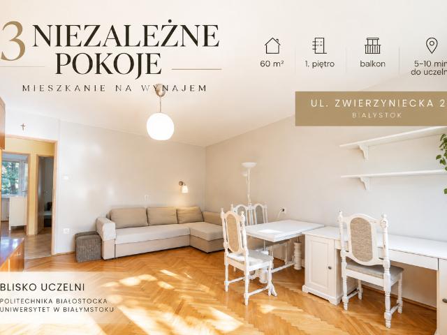 Mieszkanie na wynajem, Białystok, Piaski, Zwierzyniecka
