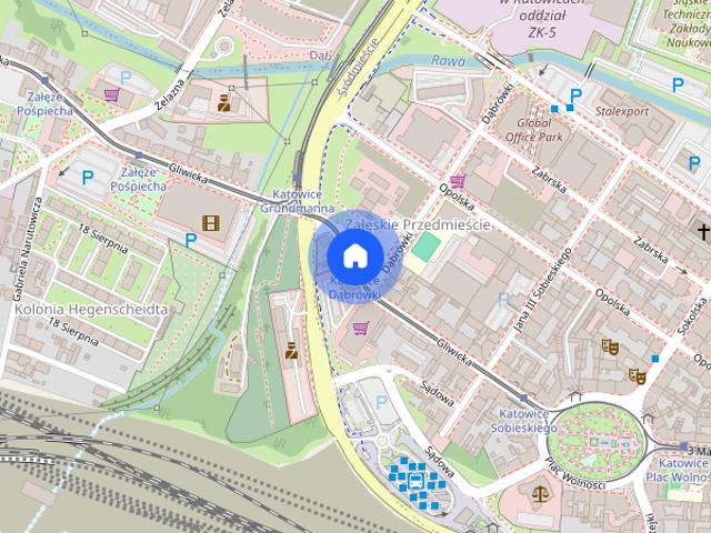 Mieszkanie na wynajem, Katowice, Śródmieście, ul. Gliwicka