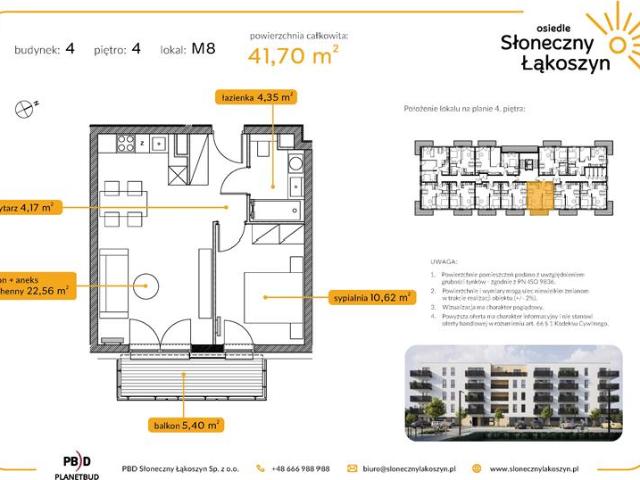 Mieszkanie, Kutno, 41.70 m2, 2 pokoje