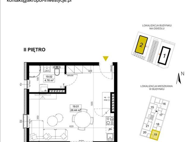 Mieszkanie, Luboń, 33.20 m2, 1 pokój