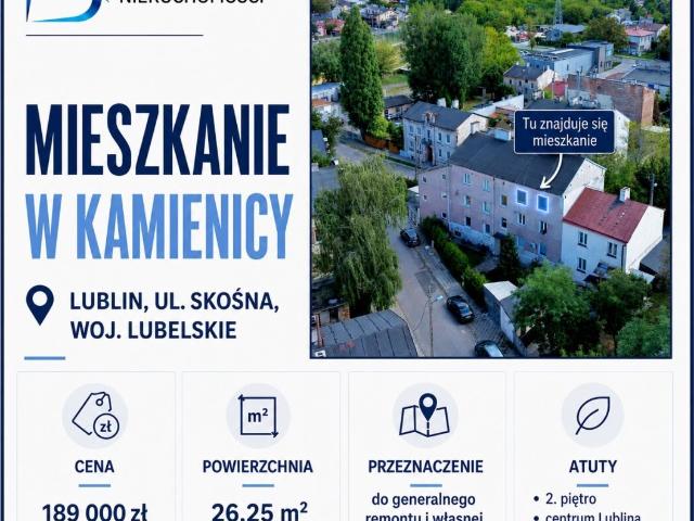 Mieszkanie, Lublin, 26.25 m², sprzedam mieszkanie