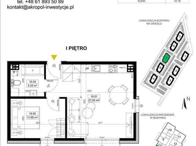 Mieszkanie, Środa Wielkopolska, 44.16 m2, 2 pokoje