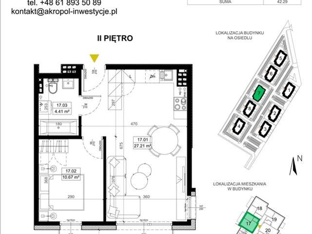 Mieszkanie, Środa Wielkopolska, 42.29 m2, 2 pokoje