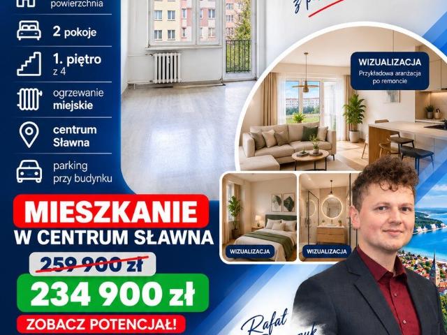 Mieszkanie, Sławno, Basztowa, 37.00 m², sprzedam mieszkanie