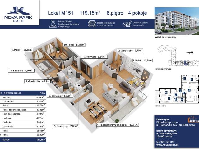 Mieszkanie sprzedam, Łomża, Akademicka, 119 m2, cena: 1 048 520 zł