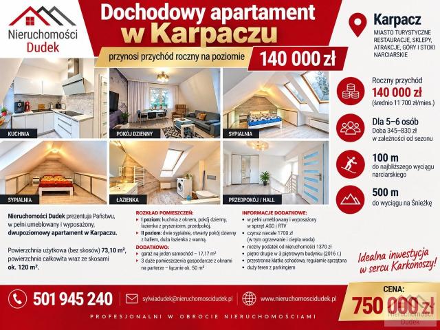 Mieszkanie sprzedam, Karpacz, 120 m2, cena: 750 000 zł