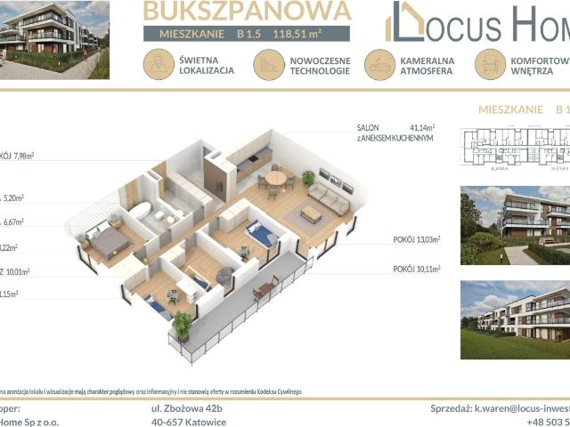 Mieszkanie sprzedam, Katowice, Piotrowice Ochojec, Bukszpanowa, 119 m2, cena: 936 229 zł