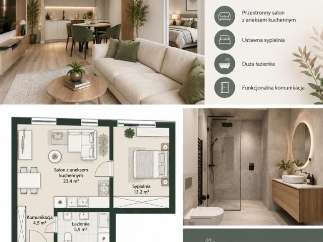 Mieszkanie sprzedam, SZCZECIN, PODJUCHY,, 47 m2, cena: 509 900 zł